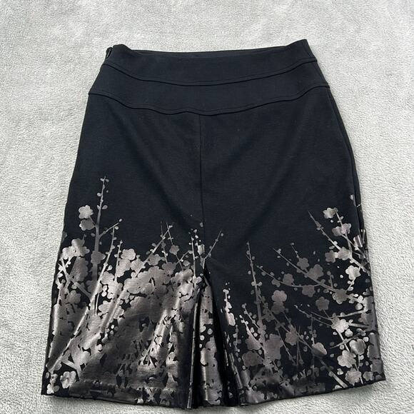 NEW Eva Franco 6 Black Knee Length Casual Classic Modest Skirt - Picture 4 of 9